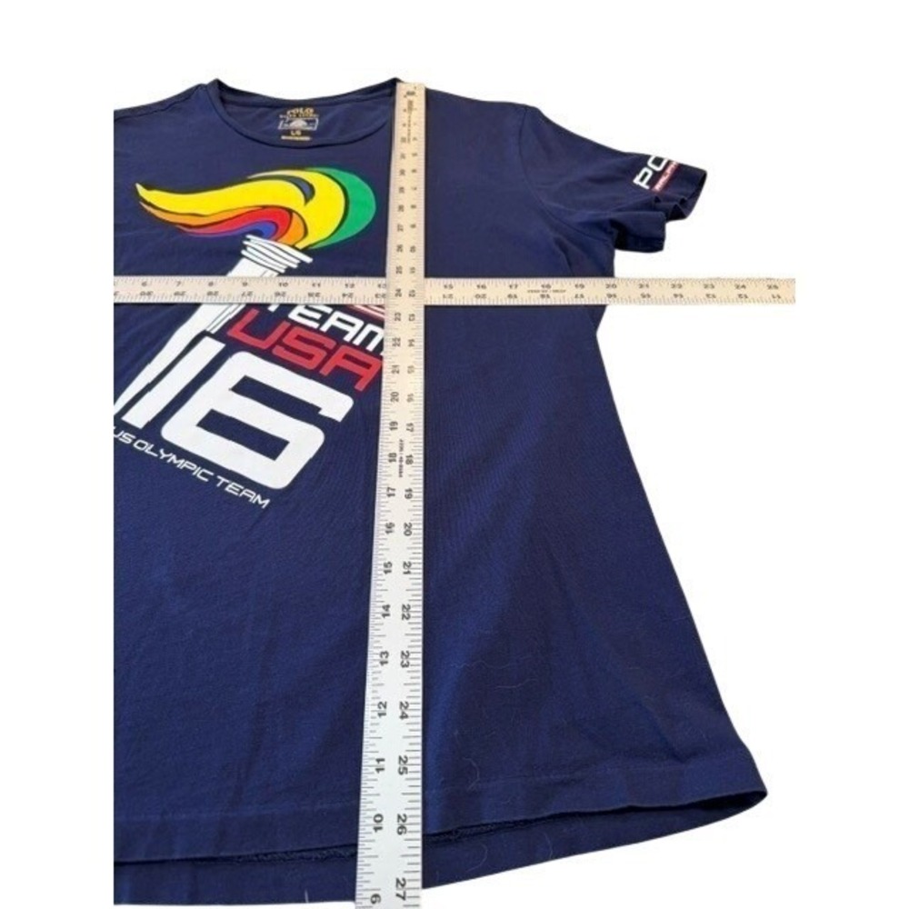 Polo Ralph Lauren Team USA 2016 Olympic Games Navy Blue Graphic T-Shirt Size L - Picture 6 of 7